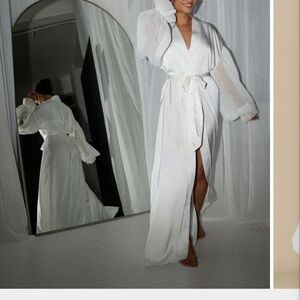 Six Stories Bridal Getting Ready Elegant White Women's Robe